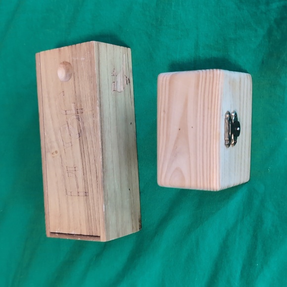 Bundle of Two Wooden Boxes Proof Sunglass Box + Smaller Hinge and Latch Box - Picture 1 of 11
